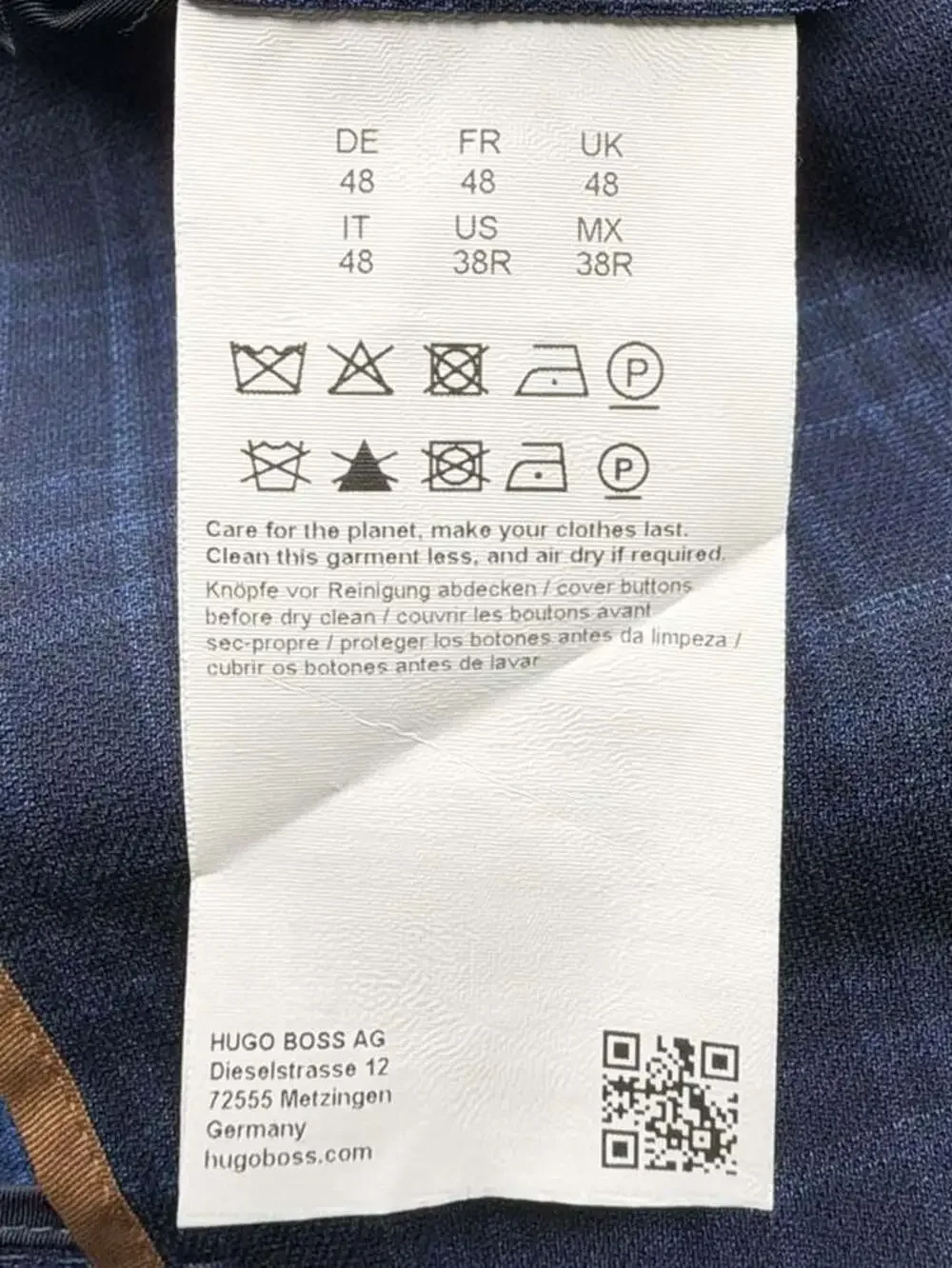 BOSS Hugo Boss T-Heston-224 Luxury Performance Blue Plaid Sport Coat